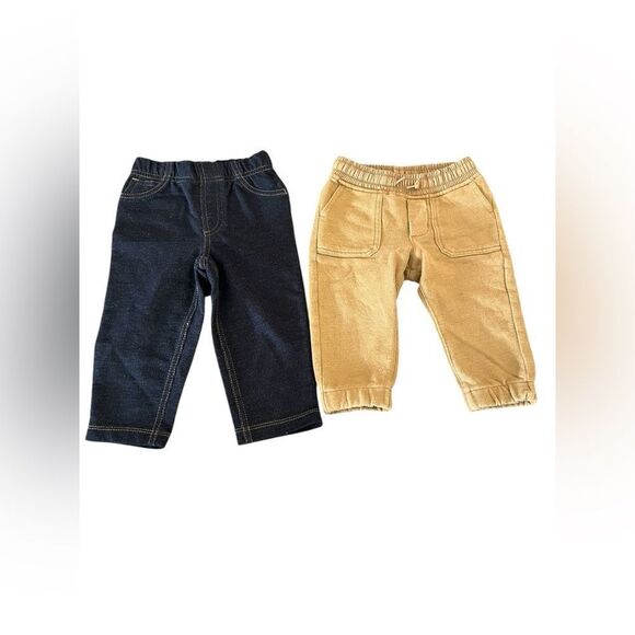 Kids Denim and Tan Pants Set - Picture 1 of 7